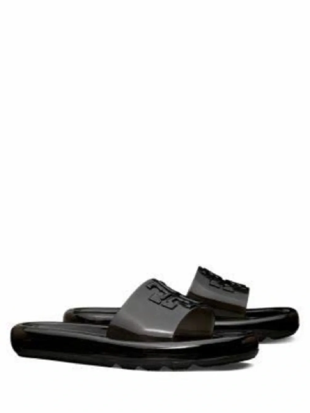 tory burch bubble slide jelly sandals black size 8